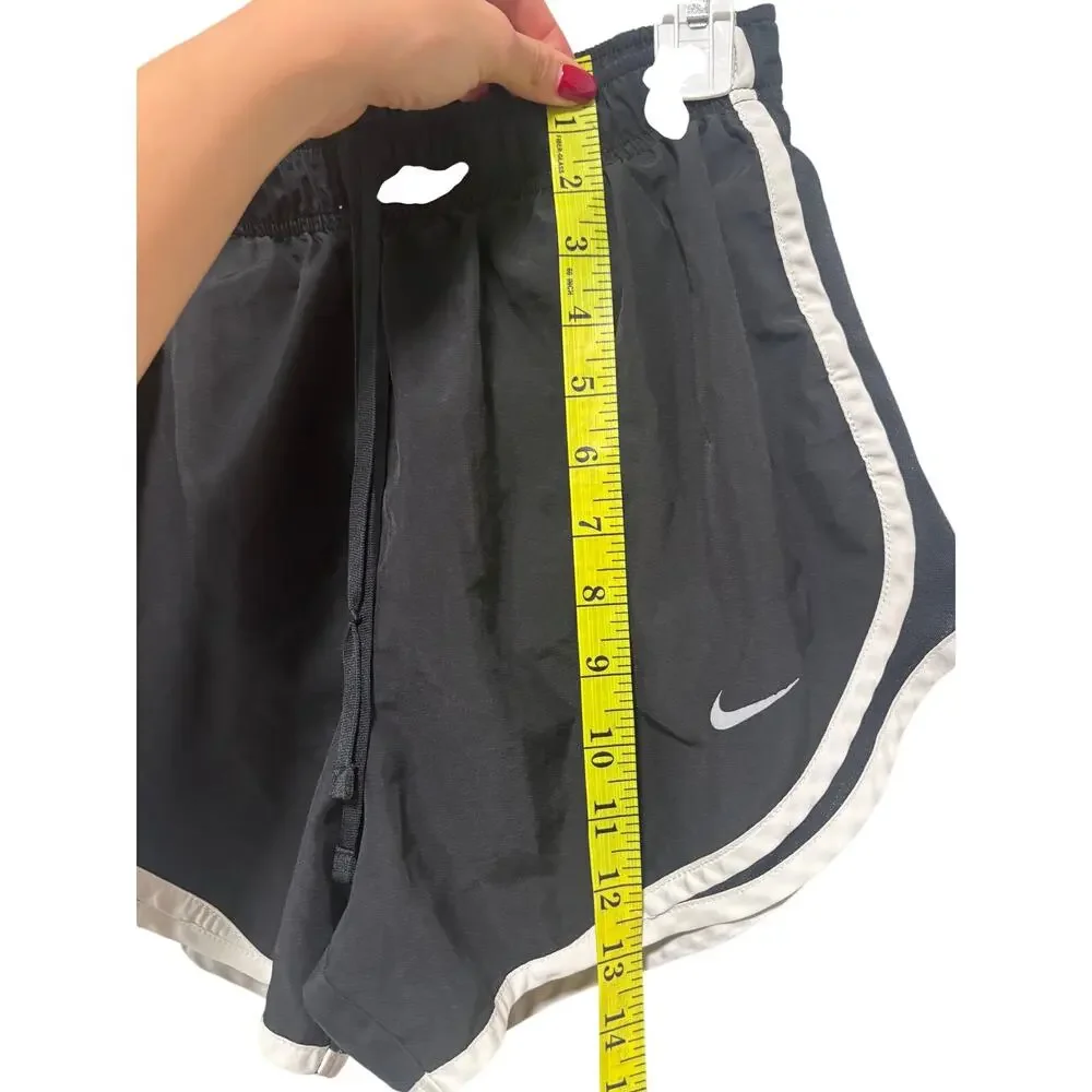 Nike Black and White Dri-FIT Athletic Shorts M